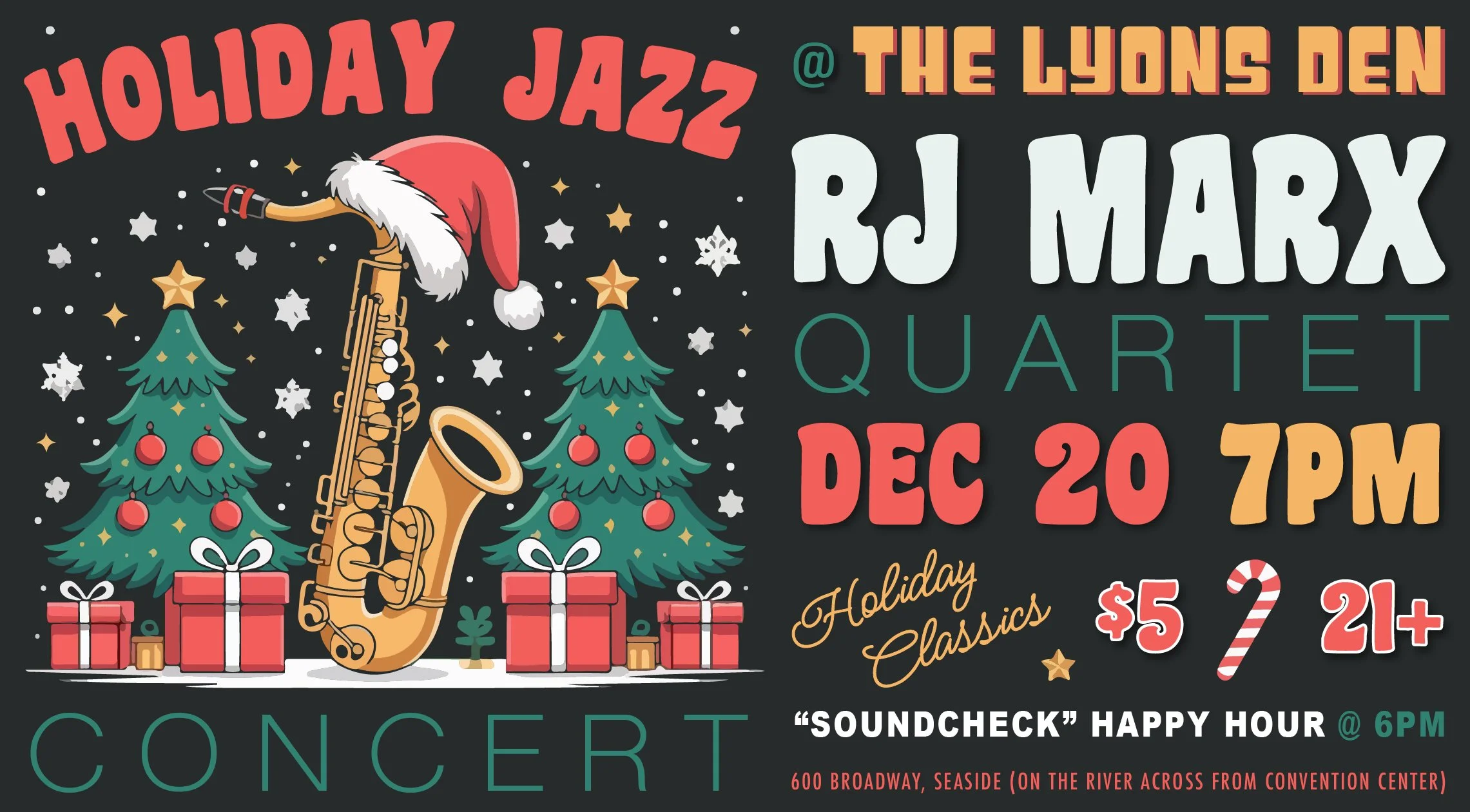 Holiday Jazz Concert feat. RJ Mark Quartet LIVE @ The Lyons Den